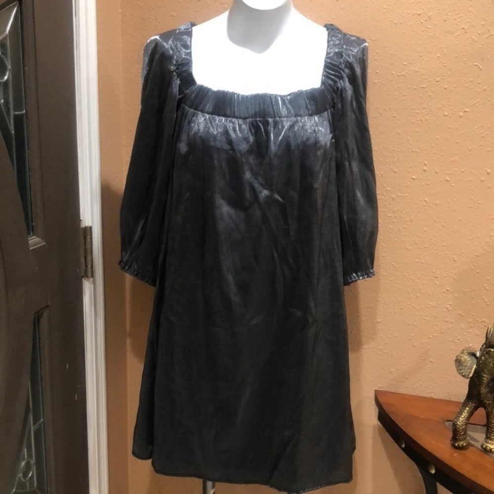 Row.A silver NWT shiny short dress